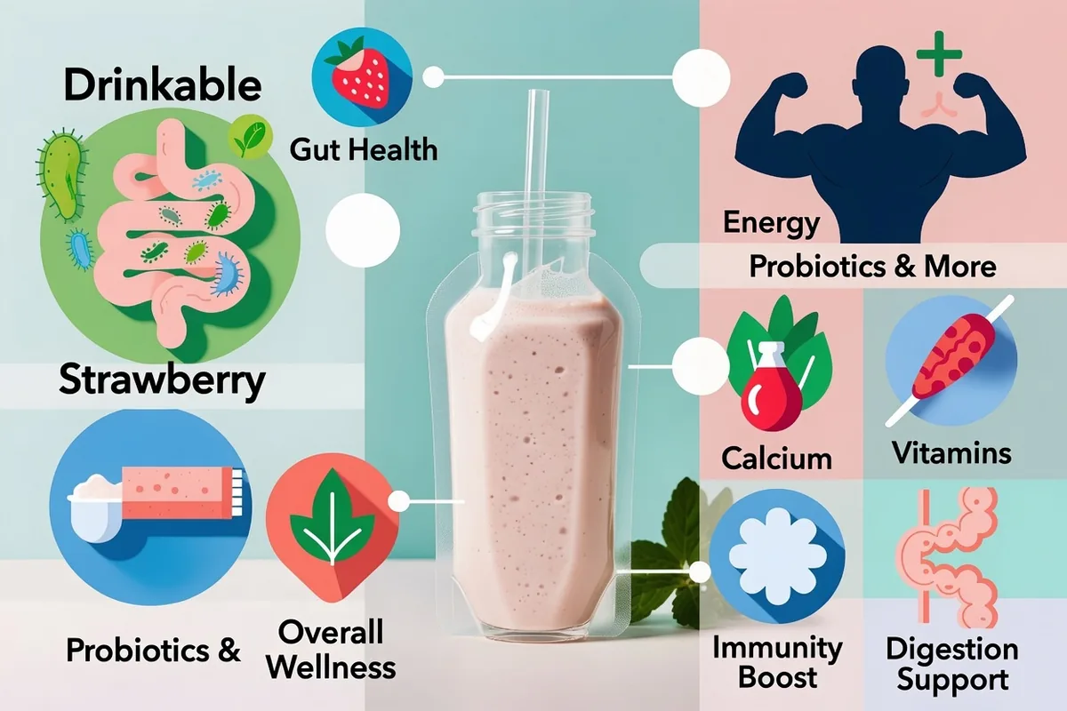 Beneficios del yogur bebible: salud intestinal y más