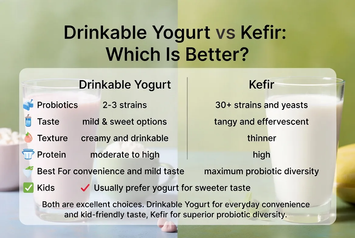 Yogur bebible vs kefir: cual es mejor?
