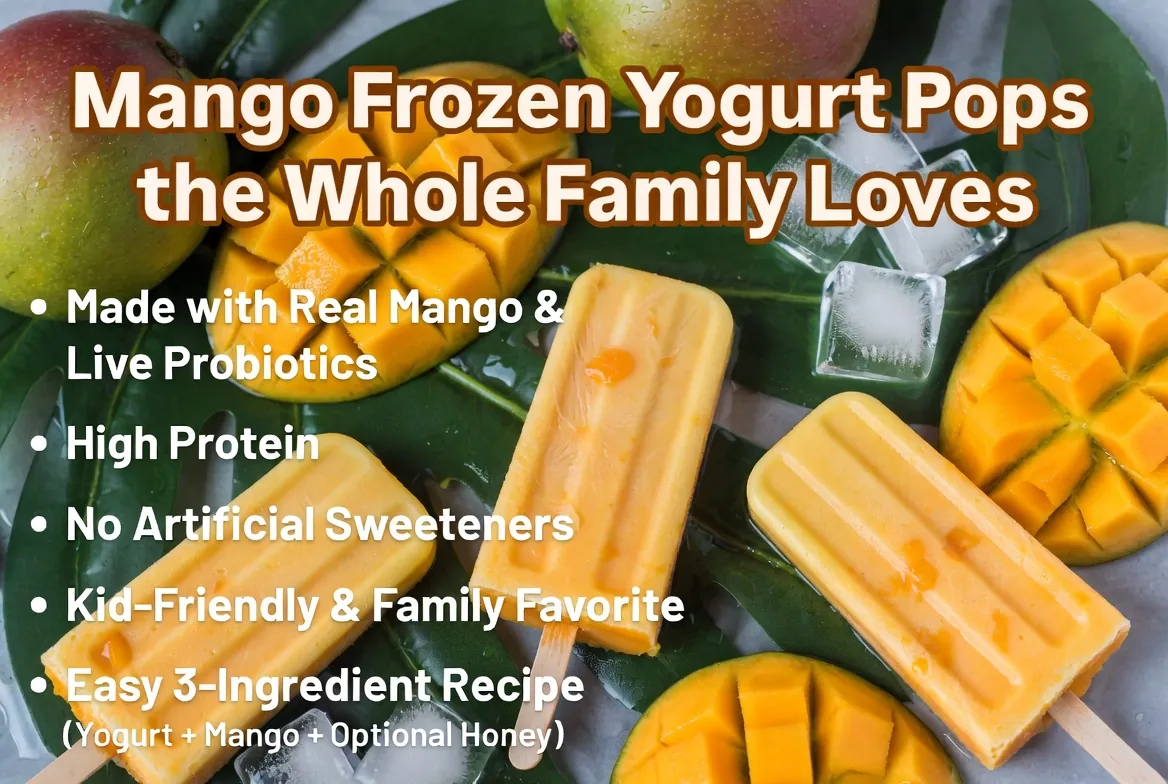 Mango Frozen Yogurt Pops for Kids