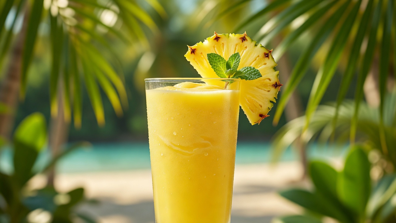 Pineapple Yogurt Smoothie for Digestion