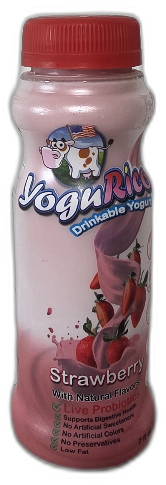 7 oz YoguRico Strawberry bottle