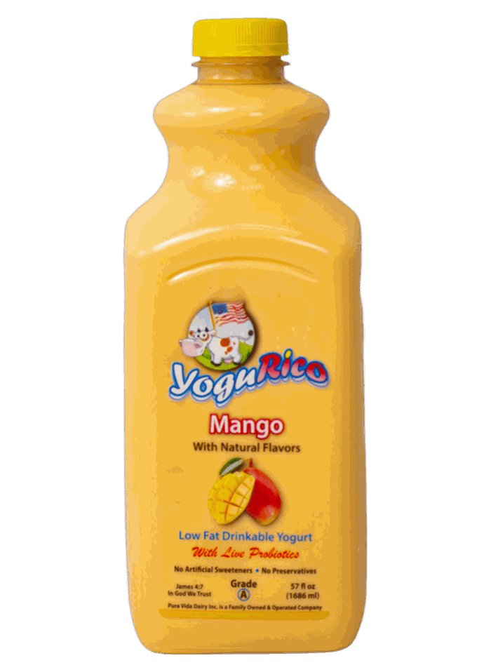 YoguRico Mango drinkable yogurt bottle