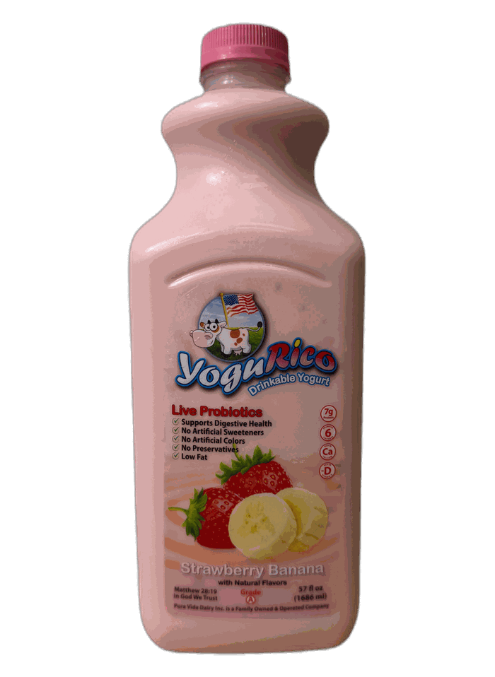 Botella de yogur bebible YoguRico Fresa y Plátano